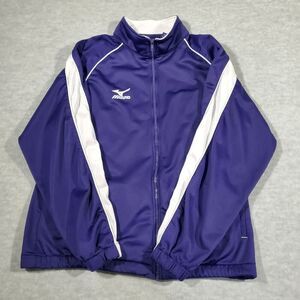 Mizuno Jacket Womens Large Purple Athletic Training Casual Performance Full Zip